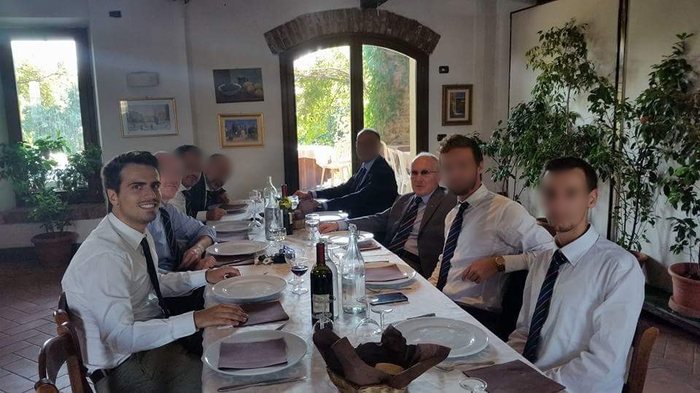 Filippo Cassi a pranzo con Oreste Pasquali, presidente fondatore di Tecnocasa